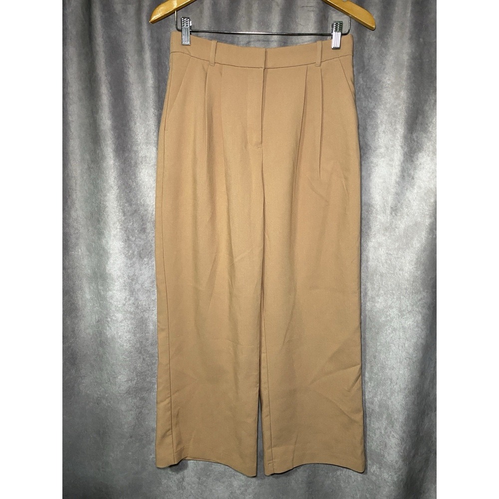 Abercrombie and Fitch Sloane Tailored Wide Leg Pant size 8S Camel Brown NEW